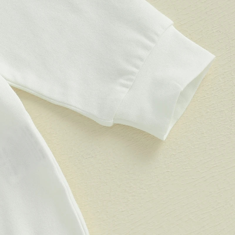 Toddler Girls Spring Floral Ruffle Sleeve Romper and Pants Set with Matching Headband - Easter Bunny Print Outfit for Baby Girls