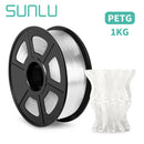 SUNLU PETG/ABS/SILK/TPU/PLA Filament 1 Rolle 1,75 mm FDM 3D-Druckermaterial mit hoher Festigkeit 100 % blasenfreies Filament für 3D-Stift