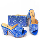 Neuestes Design Afrikanische Hochzeit Italienische Schuh- und Taschensets mit Applikationen verziert Nigerianische Hochzeitsschuhe für Damen Hochwertige Pumps