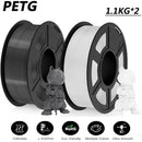 JAYO 2 Rolls 3D High Speed Matte PETG/PETG Filament 1.75mm 600mm/s Print Range High Flow Speedy PETG 3D Printer Filament for 3D