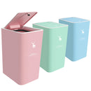 Trash Can with Lid, 3 Pack 4 Gallons/15 Liters Garbage Can with Press Top, Small Trash Can Dog Proof, Plastic Trash Bin, Waste