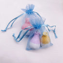 Sky Blue Gift Bag, Drawstring Organza Bag, Wedding Packaging, Jewelry Storage Bags, Mesh Sachet Pouch, 100Pcs