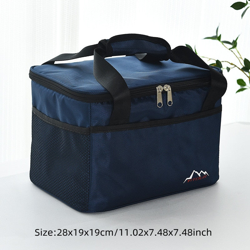 Large Capacity Cooler Bags Oxford Lunch Box Drink Beer Ice Pack Travel Picnic Backpack Thermal Food Delivery Bag Carrier