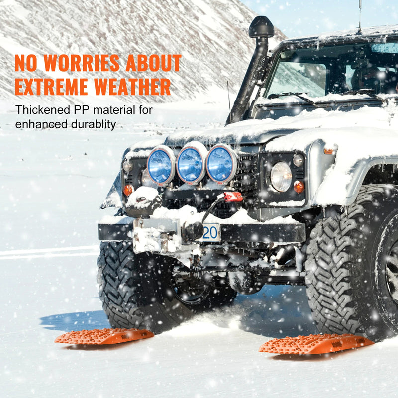 SucceBuy 10 TON Traction Boards with PP Material Recovery Boards for Off-road Vehicle Car Pickup SUV RV Pair Tire Traction Mats