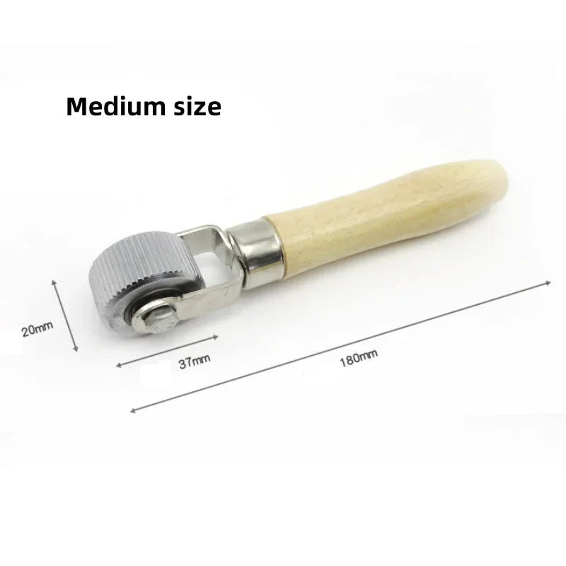 Car Audio Sound Deadening Application Roller Tool for Auto Noise Wheel Hand Pressure Roller Metal Wooden Handle