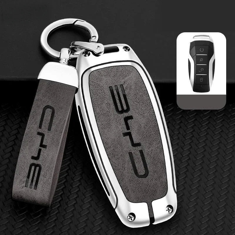 Alloy Car Key Case Cover Holder for BYD Second Song Pro Tang Dm QIn PLUS MAX Yuan Generation Atto 3 Han EV Dolphin Accessories