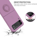 Luxus-Ringständer magnetische Handyhülle für Samsung Galaxy Z Flip 5 4 Flip 3 Halterung Skin Feel Silikonhülle für Samsung Z Flip 5