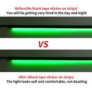 For LED Acrylic Strips Light Part Backlight Guide Car Ambient Lights Smoke Matt Black Tape Sticker Hidden Ambient Lighting Tape