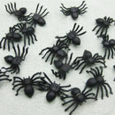 50pcs Halloween Spiders Decorations Small Black Plastic Spiders Haunted House Spider Decoration Simulation Tricky Toy