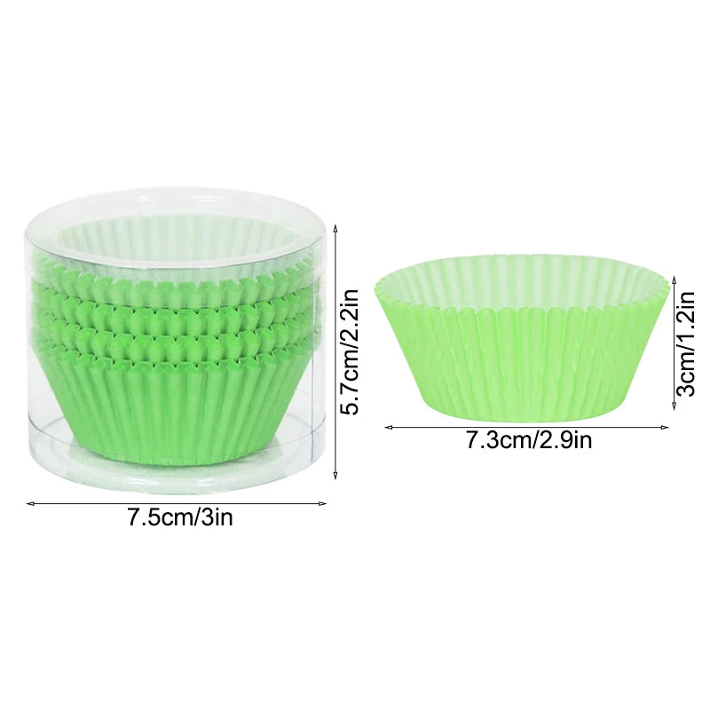 100pc Cupcake Liners Paper Meiniang Paper Oil-Proof Baking Cup Meiniang Liners Paper Tools Muffin Box Case Party Tray Cake Decor