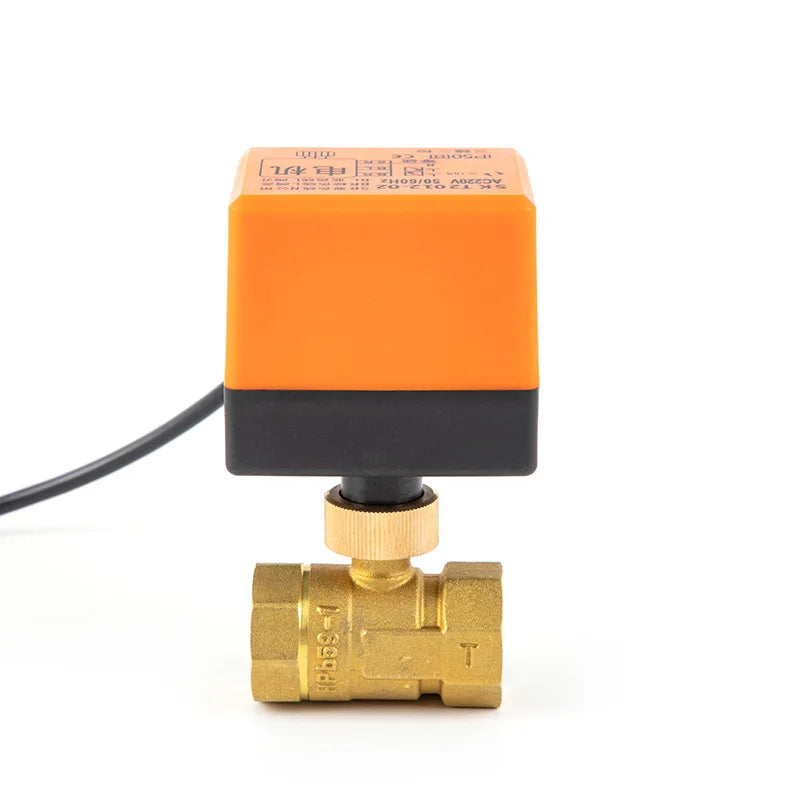 Ac 220V DC 12V Brass Electric Thread Ball Valve 2-way 3-wire Solenoid Water Valve with Actuator DN15/DN20/DN25/DN32