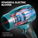 ONEVAN 350M/S Brushless Electric Turbo Fan Blower 3500W Cordless Jet Fan Snow Leaf Dust Air Blowing Tool For Makita Battery Pin