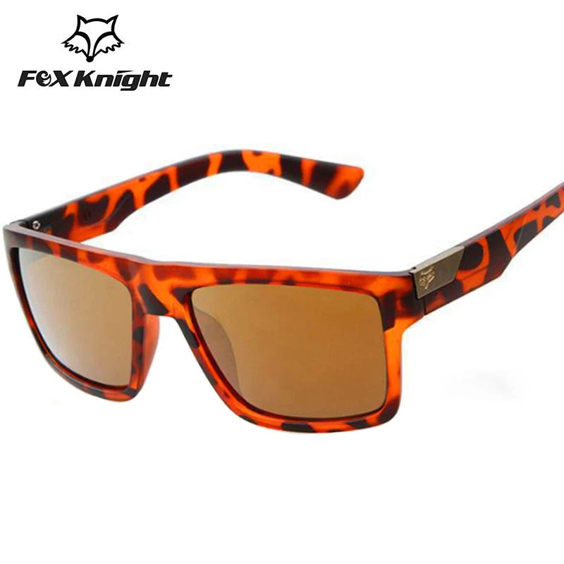 Brand Square Sunglasses Men Women Designer Mirror Sports Goggles UV400 Fox Knight Driving Eyewear Accessories