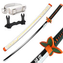 1:1 Scale Anime Swords Giyuu Katana 104cm Authentic Cosplay Weapons Props With Sword Holder And Belt Halloween Samurai Style