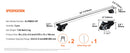 SucceBuy Roof Rack CrossBar Adjustable Aliuminum Roof Rail Crossbar Baggage Luggage Carrier 200LBS  Crossbars for SUVs, Sedans