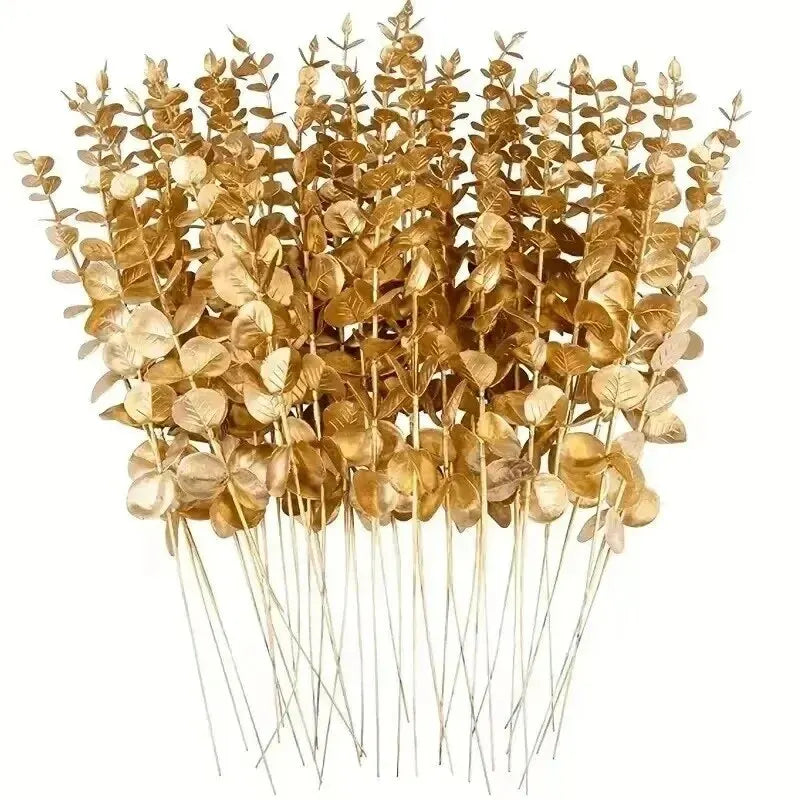 10pcs Eucalyptus Stems Artificial Eucalyptus Leaves for Home Flowers Bouquet Centerpiece Wedding Decoration Christmas Decor