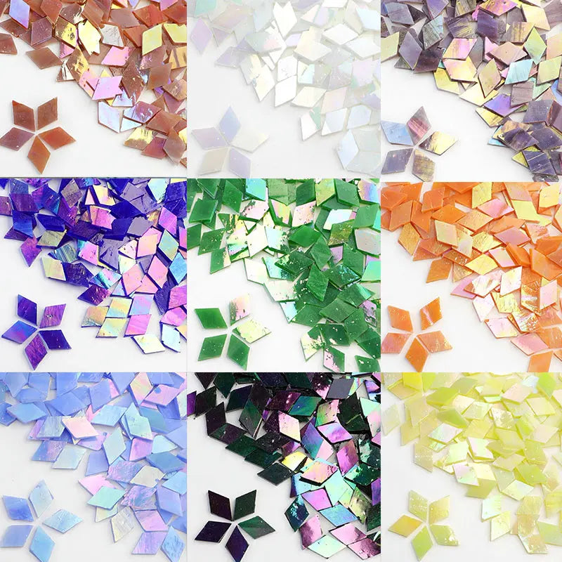 50g Clear Glass Mosaic Tiles Multi Color Mosaic Piece DIY Mosaic Making Stones for Craft Hobby Arts Home Wall Decoration arte