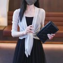 Fashion Short Thin Jacket Half Sleeve See-Through Loose Fit Summer Lace Short Jacket Sunscreen Coat Blusas Mujer  Women Tops