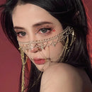 Curtain Fringe Headdress Mask Jewelry Super Fairy Accessories Western Region Lace Dancer Tiara