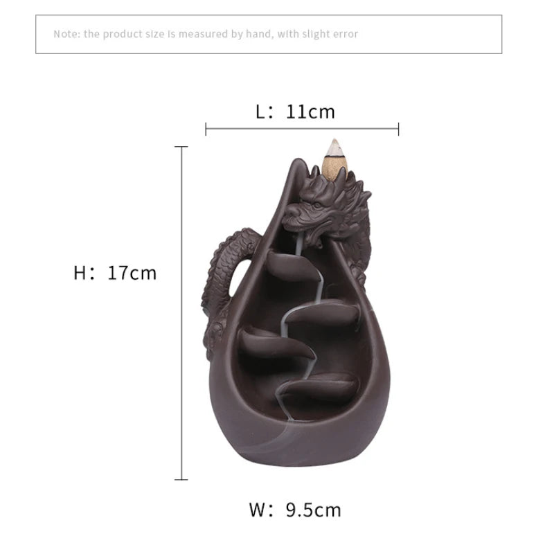 1pc, Dragon Incense Burner, Waterfall Backflow Incense Holder, Aromatherapy Ornament Home Decor Creative Gifts Without Incense