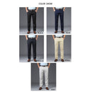 BROON 2023 Herren Neue Freizeit-Hosen Mittelhohe Taille Gerade Formelle Lange Hose Erwachsene Einfarbige Flache Design-Hose Business Herren