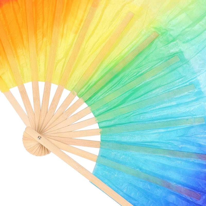 1pcs 150cm Length Dancing Fan Hot Sell Ms.Belly Gradient Color Dancer Practice Long Imitation Dance Props Silk Fans