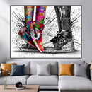 Graffiti Tide Brand Sneakers Poster Print Wall Art Canvas Painting Modern Pop Art Home Decorative Painting For Living Room Decor