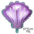 3PCS Purple Mermaid Princess Balloon Set Aluminum Film Shell Balloon Under The Sea Mermaid Baby Shower Wedding Decoration