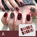 Semi Cured Gel Nails Art Stickers Fashion Solid Color Manicure Decal UV LED Lamp Need Gel Nail Decals Nail Sticker Decoration