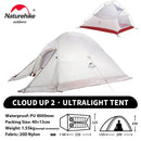 Naturehike Cloud Up 2 People Tent Ultralight 20D Camping Tent Waterproof Outdoor Hiking Travel Backpacking Cycling Fishing Tents
