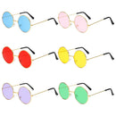 Fashion Disco Runde Farben Sonnenbrillen Hippie Damen Herren Kreis Brille Retro Metall Sonnenbrille UV400 Schutz Brillen Unisex