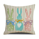 2024 Easter Rabbit Table Runner Linen Bunny Dining Table Cloth Placemat Spring Holiday Happy Easter Decoration For Home Kitchen