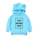 Kids Baby Girl Boy Customized Sweatshirt Add Your Text Image Long Sleeve Cotton Fleece Toddler DIY Pullover Hoodie Tops Clothes