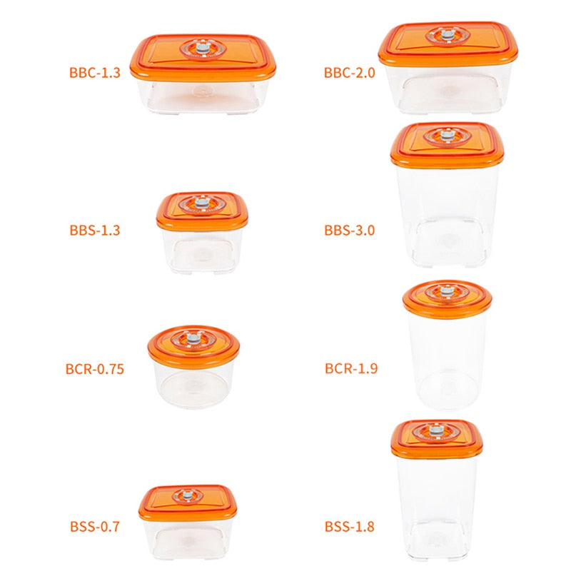 LAIMENG Vacuum Container Plastic Food Storage Container With Lid Damp Proof Large Capacity Kitchen Box for Vacuum Sealer S250