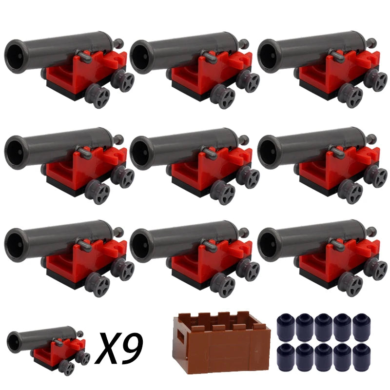 Military MOC Sentry Building Block Soldier Sandbag Fence Cannon Shell Barbed Wire Weapon Rack Training Field Watchtower Toy K018