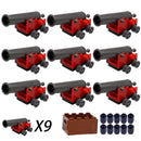 Military MOC Sentry Building Block Soldier Sandbag Fence Cannon Shell Barbed Wire Weapon Rack Training Field Watchtower Toy K018