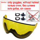 LOCLE Upgrade Ski Helmet With Goggles Integrated PC+EPS CE Certification Skiing Helmet Women Men Ski Snowboard Snow Helmet