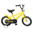 14 Inch Kids Bike Adjustable Seat Dual Brakes Children's Bicycle Load 50kg w/Training Wheels for Ages 2-4, Yellow/Blue/Red/White
