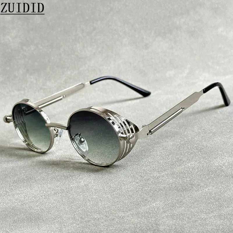 Oval Steampunk Sunglasses For Men Retro Designer Fashion Glasses  Luxe Punk Sunglasses Women Gafas De Sol Hombre Zonnebril Heren