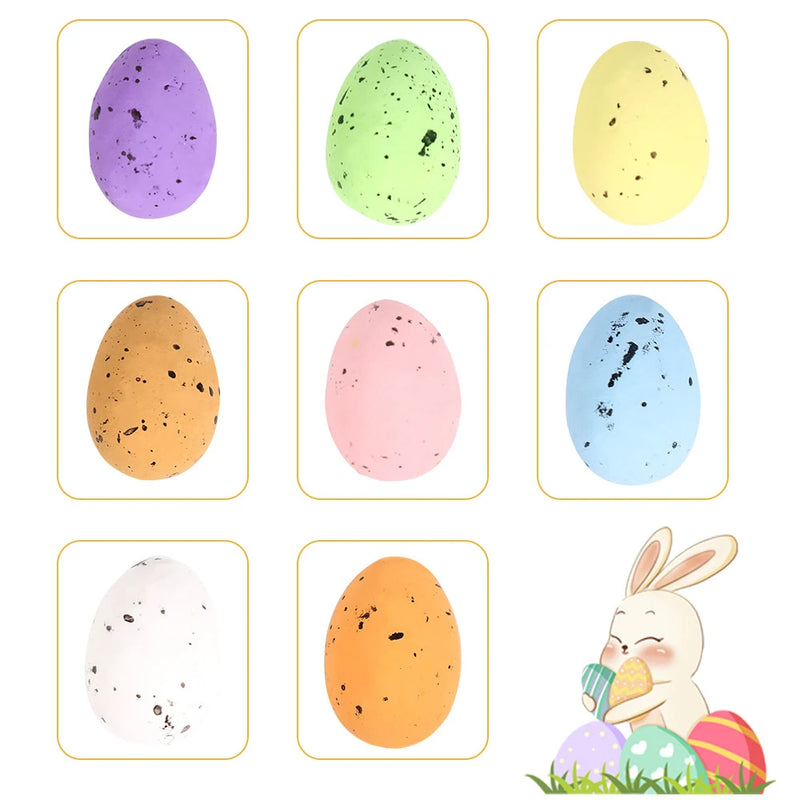 20/50/100pcs Easter Eggs Decoration,Fake Foam Eggs,Painted Bird Pigeon Eggs,DIY Easter Craft Wreath