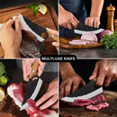 Forged Multi-purpose Knives Stainless Steel Kitchen Knife Meat Vegetable Cutting And Boning Knife Solid Wood Handle With Cover