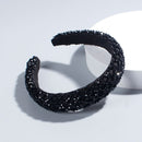 Full Crystal Luxury Hair Accessories Hairbands Sparkly Padded Rhinestones Headbands Headdress Black White Pink Women Headband