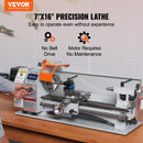 SucceBuy Brushless Metal Lathe Machine 7''x16'' / 180mm*400mm 800W Digital Display Continuously Variable Metalworking Turning