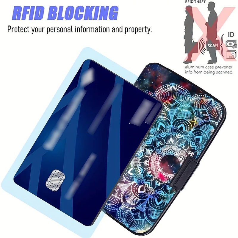 RFID Blocking Credit Card Protector Aluminum ID Case Hard Shell Business Card Holders Slim Metal Hard Case for Men or Women