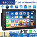 ESSGOO 7"/9"/10“ 2 DIN Android 14 4+64G Car Stereo Carplay Android Auto GPS Navi Bluetooth FM RDS Radio WIFI Touchscreen ChatGPT