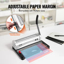 VEVOR Binding Machine Comb Binding Machine 21Holes Binding 450 Sheets Book Binder Machine with 100 PCS 3/8'' Comb Binding Spines