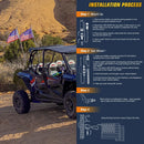 2PCS 3/4FT Bluetooth and Remote Control Colorful Spiral LED Whip Lights Lighted Antenna Whips for ATV Polaris RZR Flagpole Lamp