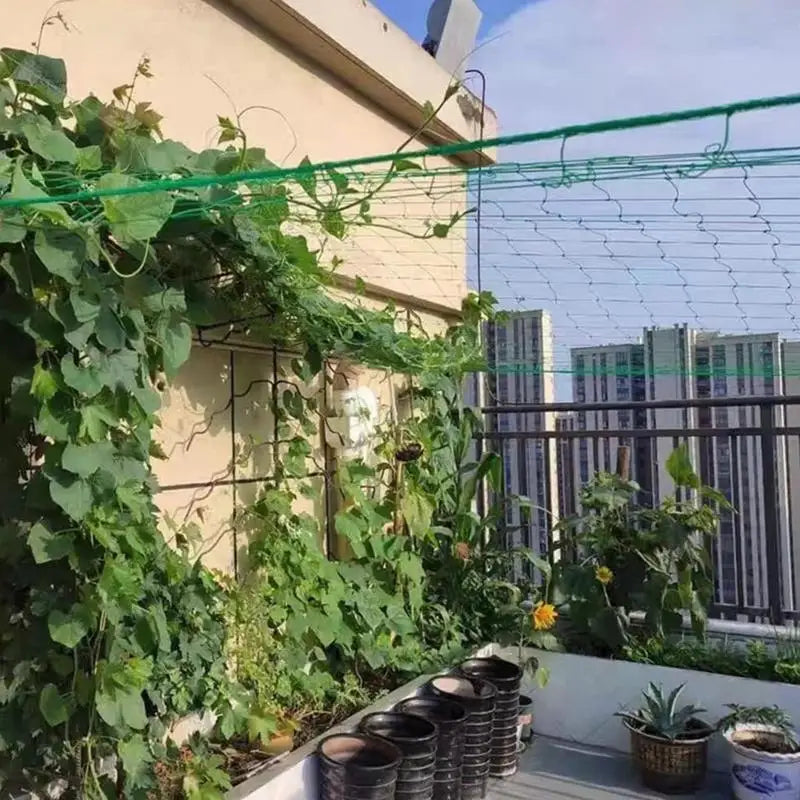9strand Garden Plant Climbing Net for Flowers Tomato Fruits Vegetables Grapes polyester Trellis Netting 0.9m/1.8m/2.7m/3.6mX1.8M