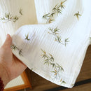 2025 Spring and Autumn New Women's Pajama Set 100% Cotton Crepe Long Sleeve Long Pants Two Piece Set Simple Home Clothes