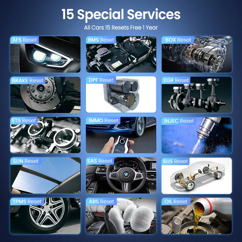 MUCAR Driverscan Automotive Diagnostic Tools Obd 2 Scanner All Cars Full System Code Reader 15 Resets Bi-Directional Scan Tool